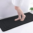 thumbnail image 1 of Buganda Memory Foam Bathroom Rug, Soft and Absorbent Bath Mat, Comfortable Bath Rug Carpet for Bathroom Floor Black 47x17, 1 of 10