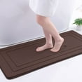thumbnail image 1 of Buganda Memory Foam Bathroom Rug, Soft and Absorbent Bath Mat, Comfortable Bath Rug Carpet for Bathroom Floor Brown 47x20, 1 of 10