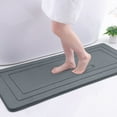 thumbnail image 1 of Buganda Memory Foam Bathroom Rug, Soft and Absorbent Bath Mat, Comfortable Bath Rug Carpet for Bathroom Floor Dark Grey 47x17, 1 of 10