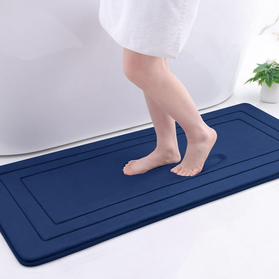 Buganda Memory Foam Bathroom Rug, Soft and Absorbent Bath Mat, Comfortable Bath Rug Carpet for Bathroom Floor Nayy 47x17