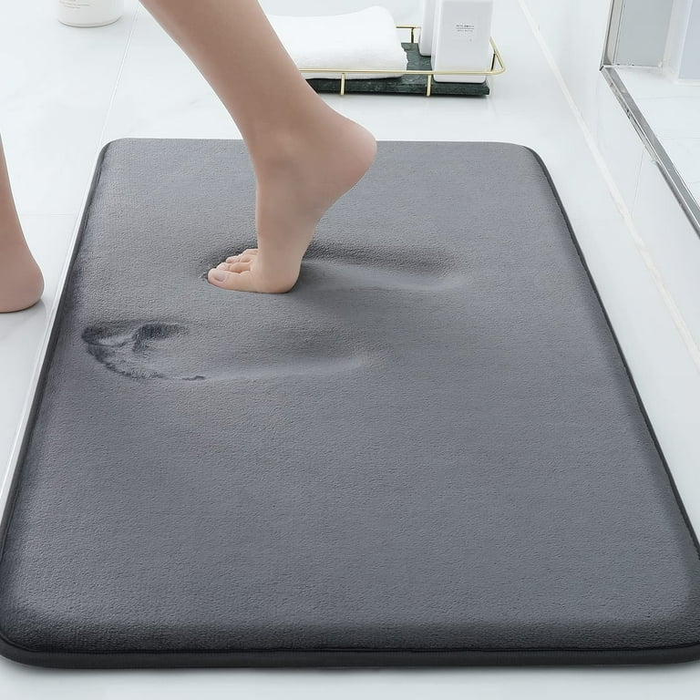 Buganda Memory Foam Bath Mat Rug, 24 x 16, Ultra Soft and Non-Slip  Bathroom Rugs, Water Absorbent and Machine Washable Bath Rug for Bathroom