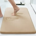 thumbnail image 1 of Buganda Memory Foam Bathroom Rugs, Absorbent Non-Slip Bath Mat for Bathroom, Soft Washable Bath Rug, 24"×47", Beige, 1 of 9