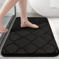 thumbnail image 1 of Buganda Memory Foam Bathroom Rugs, Ultra Soft and Absorbent Bath Mat, Thick Bath Rug for Bathroom Floor, 36x24, Black, 1 of 10