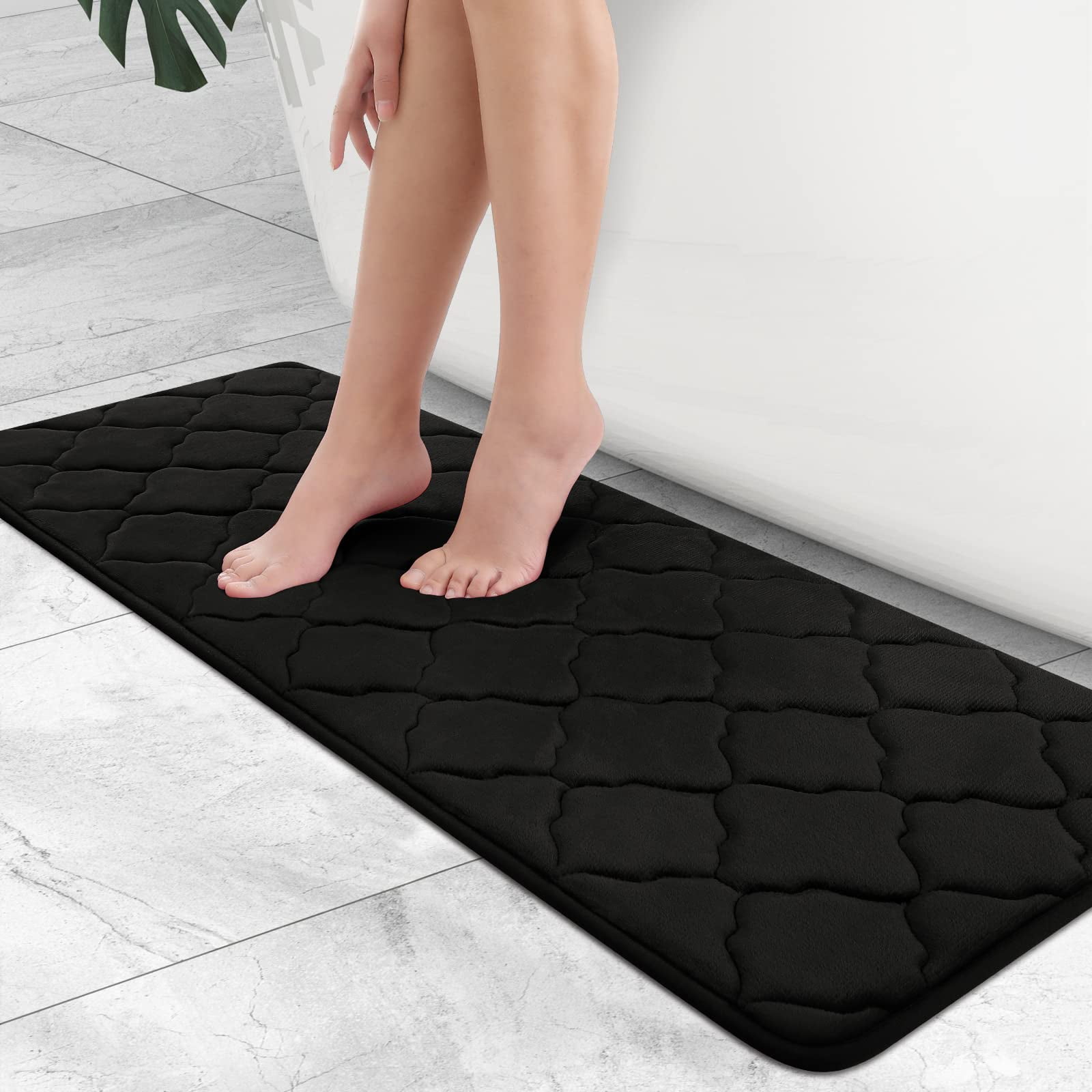 Buganda Large Memory Foam Shower Rug, Ultra Soft, Absorbent, Thick Bath