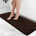 thumbnail image 1 of Buganda Memory Foam Bathroom Rugs, Ultra Soft and Absorbent Bath Mat, Thick Bath Rug for Bathroom Floor, 47x17, Brown, 1 of 10