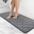 thumbnail image 1 of Buganda Memory Foam Bathroom Rugs, Ultra Soft and Absorbent Bath Mat, Thick Bath Rug for Bathroom Floor, 47x17, Dark Grey, 1 of 10