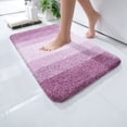 thumbnail image 1 of Buganda Microfiber Bathroom Rugs, 16"x24" Purple Luxury Extra Soft and Absorbent Bath Mat, Non-Slip Plush Bath Carpet, 1 of 8