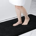 thumbnail image 1 of Buganda Microfiber Bathroom Rugs (16x24, Black) Shaggy Soft and Absorbent, Non Slip, Thick Plush, Machine Washable Bath Mat and Bath Rugs for Bathroom, 1 of 6