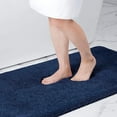 thumbnail image 1 of Buganda Microfiber Bathroom Rugs (16x24, Navy Blue) Shaggy Soft and Absorbent, Non Slip, Thick Plush, Machine Washable Bath Mat and Bath Rugs for Bathroom, 1 of 6
