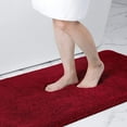 thumbnail image 1 of Buganda Microfiber Bathroom Rugs (16x24, Wine Red) Shaggy Soft and Absorbent, Non Slip, Thick Plush, Machine Washable Bath Mat and Bath Rugs for Bathroom, 1 of 6