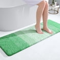 thumbnail image 1 of Buganda Microfiber Bathroom Rugs, 17"x47" Green Luxury Extra Soft and Absorbent Bath Mat, Non-Slip Plush Bath Carpet, 1 of 7
