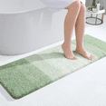 thumbnail image 1 of Buganda Microfiber Bathroom Rugs, 17"x47" Sage Green Luxury Extra Soft and Absorbent Bath Mat, Non-Slip Plush Bath Carpet, 1 of 7