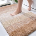 thumbnail image 1 of Buganda Microfiber Bathroom Rugs, 20"x30" Beige Luxury Extra Soft and Absorbent Bath Mat, Non-Slip Plush Bath Carpet, 1 of 7