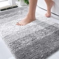 thumbnail image 1 of Buganda Microfiber Bathroom Rugs, 20"x30" Light Grey Luxury Extra Soft and Absorbent Bath Mat, Non-Slip Plush Bath Carpet, 1 of 7