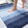 thumbnail image 1 of Buganda Microfiber Bathroom Rugs, 20"x30" Navy Blue Luxury Extra Soft and Absorbent Bath Mat, Non-Slip Plush Bath Carpet, 1 of 7