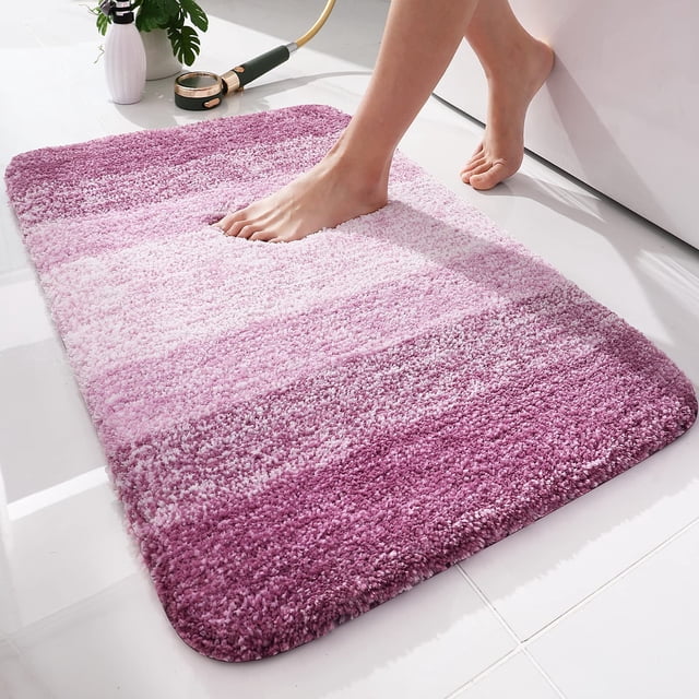 "Buganda Water Absorbent Microfiber Bathroom Rug, 20""x30"" Non-Slip ...