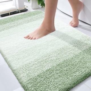 Buganda Microfiber Bathroom Rugs, 20"x30" Sage Green Luxury Extra Soft and Absorbent Bath Mat, Non-Slip Plush Bath Carpet