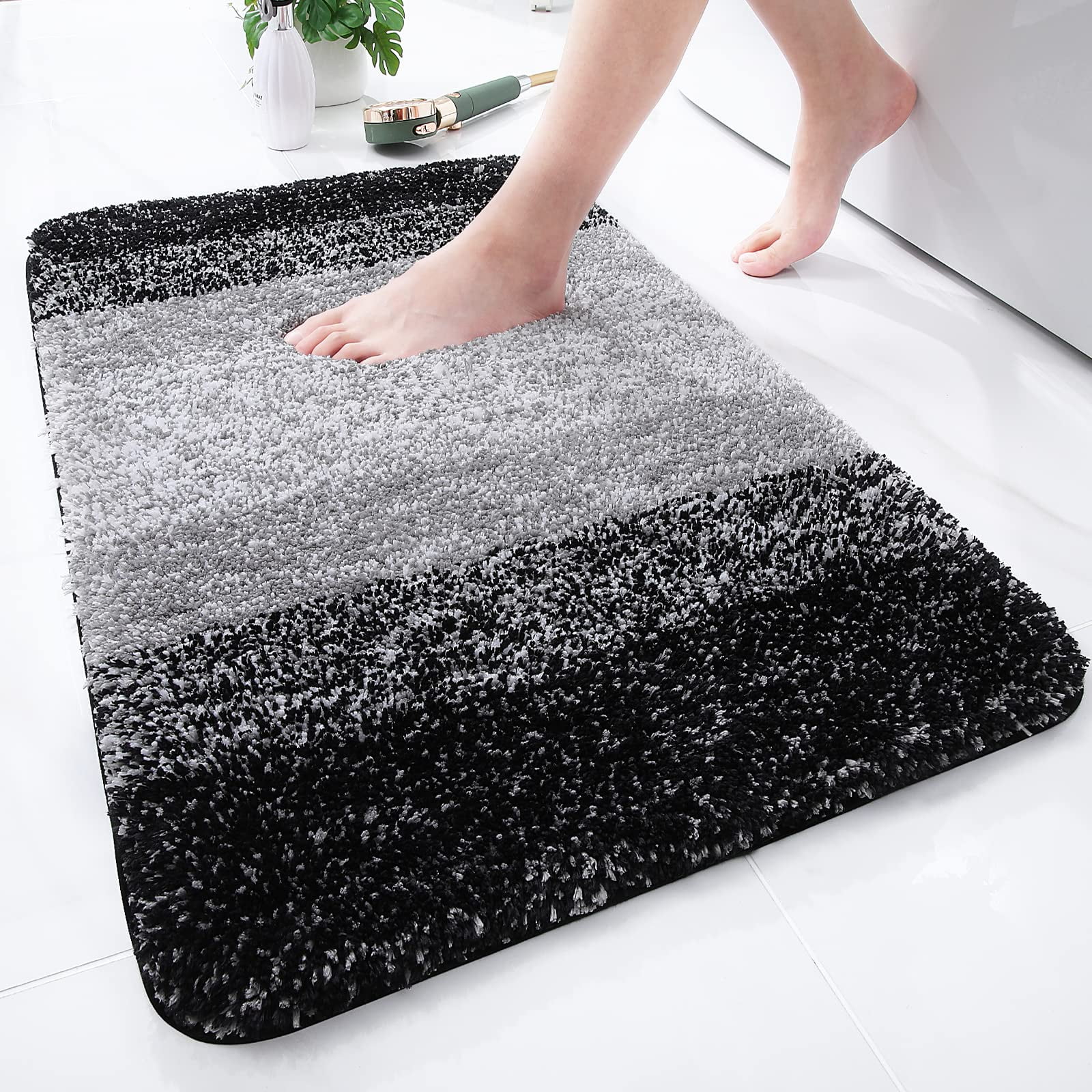 Color G Brown Bathroom Rugs - Upgrade Your Bathroom with Soft Plush Dark  Brown Microfiber Bath Mat - Non Slip, Absorbent, Washable, Quick Dry,  24”x36”