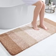thumbnail image 1 of Buganda Microfiber Bathroom Rugs, 20"x47" Beige Luxury Extra Soft and Absorbent Bath Mat, Non-Slip Plush Bath Carpet, 1 of 7