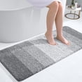 thumbnail image 1 of Buganda Microfiber Bathroom Rugs, 20"x47" Light Grey Luxury Extra Soft and Absorbent Bath Mat, Non-Slip Plush Bath Carpet, 1 of 7