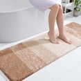 thumbnail image 1 of Buganda Microfiber Bathroom Rugs, 20"x59" Beige Luxury Extra Soft and Absorbent Bath Mat, Non-Slip Plush Bath Carpet, 1 of 7