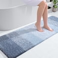 thumbnail image 1 of Buganda Microfiber Bathroom Rugs, 20"x59" Blue Luxury Extra Soft and Absorbent Bath Mat, Non-Slip Plush Bath Carpet, 1 of 7