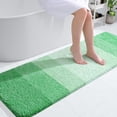 thumbnail image 1 of Buganda Microfiber Bathroom Rugs, 20"x59" Green Luxury Extra Soft and Absorbent Bath Mat, Non-Slip Plush Bath Carpet, 1 of 7