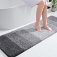 thumbnail image 1 of Buganda Microfiber Bathroom Rugs, 20"x59" Grey Luxury Extra Soft and Absorbent Bath Mat, Non-Slip Plush Bath Carpet, 1 of 7