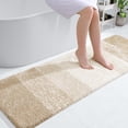 thumbnail image 1 of Buganda Microfiber Bathroom Rugs, 20"x59" Light Beige Luxury Extra Soft and Absorbent Bath Mat, Non-Slip Plush Bath Carpet, 1 of 7