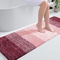 thumbnail image 1 of Buganda Microfiber Bathroom Rugs, 20"x59" Wine Red Luxury Extra Soft and Absorbent Bath Mat, Non-Slip Plush Bath Carpet, 1 of 7