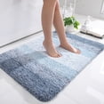 thumbnail image 1 of Buganda Microfiber Bathroom Rugs, 24"x36" Blue Luxury Extra Soft and Absorbent Bath Mat, Non-Slip Plush Bath Carpet, 1 of 8