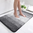thumbnail image 1 of Buganda Microfiber Bathroom Rugs, 24"x36" Grey Luxury Extra Soft and Absorbent Bath Mat, Non-Slip Plush Bath Carpet, 1 of 8