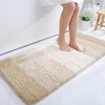 thumbnail image 1 of Buganda Microfiber Bathroom Rugs, 24"x44" Light Beige Luxury Extra Soft and Absorbent Bath Mat, Non-Slip Plush Bath Carpet, 1 of 7