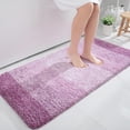 thumbnail image 1 of Buganda Microfiber Bathroom Rugs, 24"x44" Purple Luxury Extra Soft and Absorbent Bath Mat, Non-Slip Plush Bath Carpet, 1 of 7