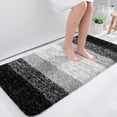 thumbnail image 1 of Buganda Microfiber Bathroom Rugs, 24"x47" Black Luxury Extra Soft and Absorbent Bath Mat, Non-Slip Plush Bath Carpet, 1 of 8