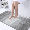 thumbnail image 1 of Buganda Microfiber Bathroom Rugs, 24"x47" Light Grey Luxury Extra Soft and Absorbent Bath Mat, Non-Slip Plush Bath Carpet, 1 of 7