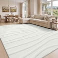 thumbnail image 1 of Buganda Modern Area Rug, Soft Non-Slip Rug for Living Room Bedroom, Machine Washable, 9'x12', Cream, 1 of 6