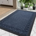 thumbnail image 1 of Buganda Outdoor Doormats, Heavy-duty Rubber Door Mats, Absorbs Moisture and Dirt Outdoor Mats, Low Profile Mats for Entry, 17x30, Navy Blue, 1 of 8