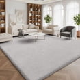 thumbnail image 1 of Buganda Soft Area Rugs, Low Pile Area Rug for Living Room Bedroom, Non Slip Washable Decor Carpet, 5'x8', Light Grey, 1 of 6