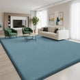 thumbnail image 1 of Buganda Soft Area Rugs, Low Pile Area Rug for Living Room Bedroom, Non Slip Washable Decor Carpet, 6'x9', Blue, 1 of 6
