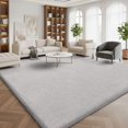 thumbnail image 1 of Buganda Soft Area Rugs, Low Pile Area Rug for Living Room Bedroom, Non Slip Washable Decor Carpet, 8'x10', Light Grey, 1 of 6