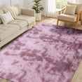 thumbnail image 1 of Buganda Soft Shag Area Rug, Washable Non-Slip Rug for Living Room Bedroom, Modern Decor Carpet, 5'X8', Dusty Pink, 1 of 6
