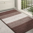 thumbnail image 1 of Buganda Striped Indoor Doormats, Absorbent Trapper Dirt Door Mats, Non-Slip Low Profile Inside Door Rugs for Entryway, 24x36, Brown, 1 of 7