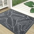 thumbnail image 1 of Buganda Waterproof Doormat, Non Slip Absorbent Rubber Door Mat for Outdoor and Indoor, Low Profile Dirt Trapper Front Door Rug, 30"x17",Grey, 1 of 7