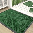 thumbnail image 1 of Buganda Waterproof Doormat, Non Slip Absorbent Rubber Door Mat for Outdoor and Indoor, Low Profile Dirt Trapper Front Door Rug, 47"x24",Green, 1 of 7