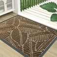 thumbnail image 1 of Buganda Waterproof Doormat, Non Slip Absorbent Rubber Door Mat for Outdoor and Indoor, Low Profile Dirt Trapper Front Door Rug, 48"x32",Brown, 1 of 7