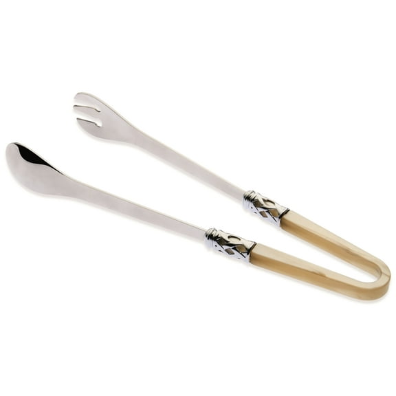 Bugatti Aladdin Salad Tongs Ivory Brilliant Multiuse 12" L Italian Serveware