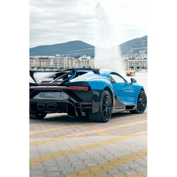 Bugatti Car Brand Automotive Manufacturer Car Wall Art Home Décor - 20x30 Inch Glossy Laminated Poster - Stunning Detail and Bold Colors