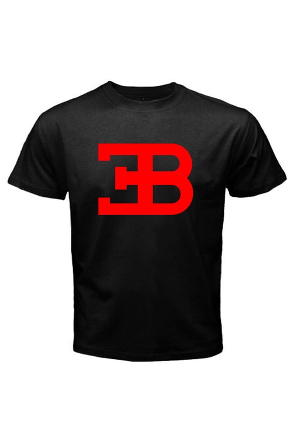 Bugatti Car Racing Men's Black T-Shirt Size S to 5XL