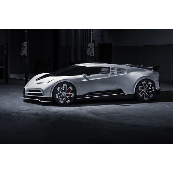 Bugatti Centodieci French Automotive Wall Indoor Decor - 24x36 Inch Laminated Poster - Stunning Detail and Bold Colors